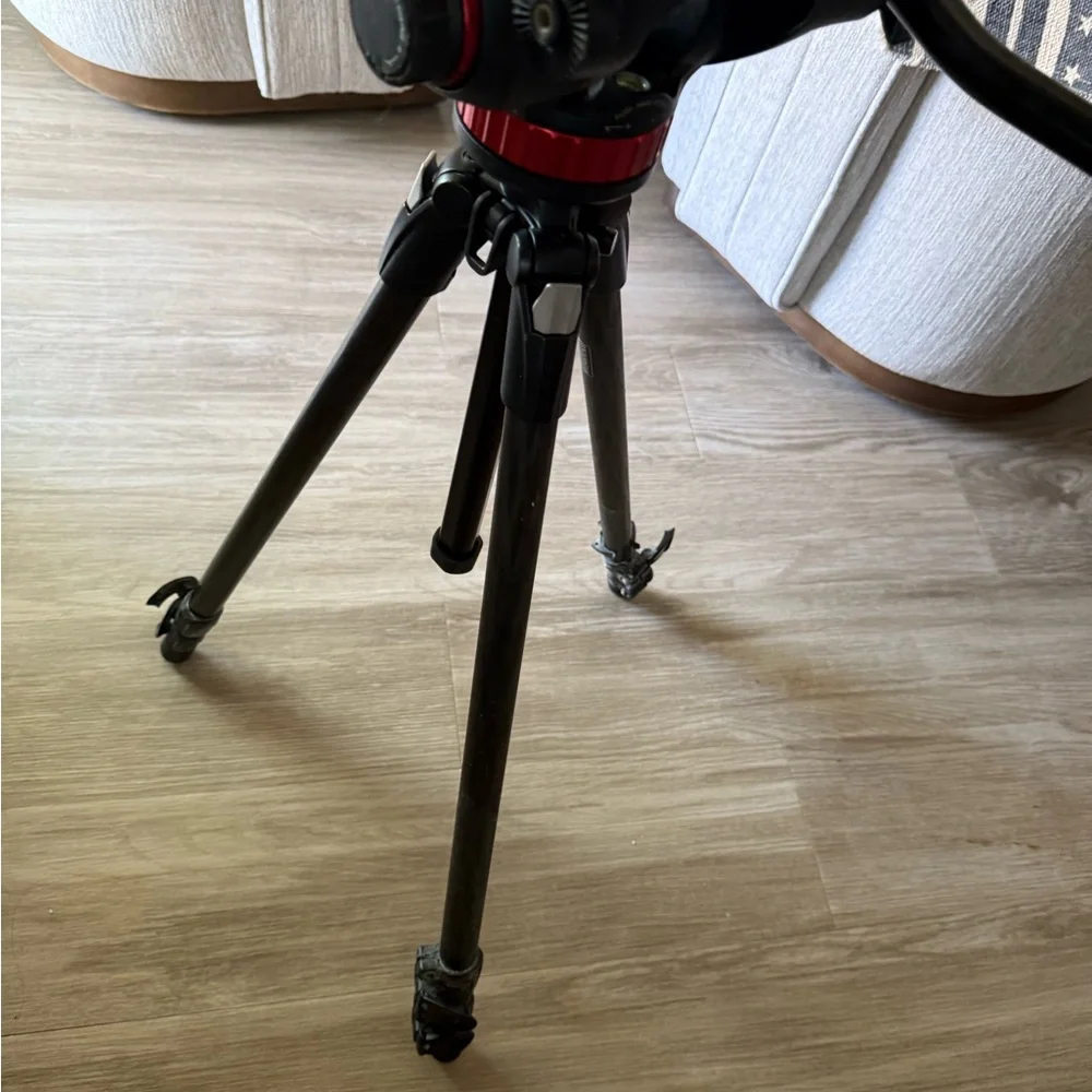 Manfrotto 502AH Video Head & MT055XPRO3 Aluminum Tripod